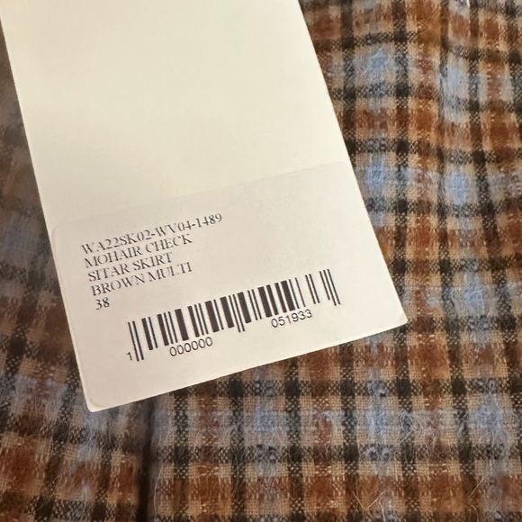 WALES BONNER
Sitar Plaid Mirror-Embellished Pleated Skirt - Picture 5 of 10